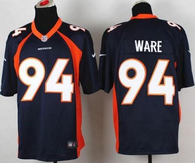 Jerseys Factory Cheap Nike Broncos #94 DeMarcus Ware Navy Blue A