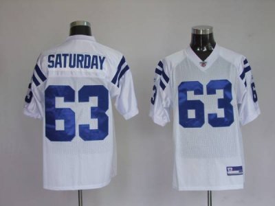 Jerseys Factory Cheap Colts #63 Jeff Saturday White Stitched NFL