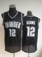 Jerseys Factory Cheap Thunder #12 Steven Adams Black Shadow Stit