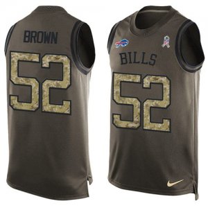 Jerseys Factory Cheap Nike Bills #52 Preston Brown Green Men's S