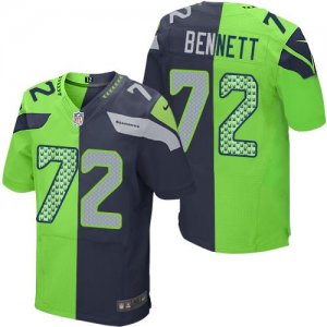 Jerseys Factory Cheap Nike Seahawks #72 Michael Bennett Steel Bl