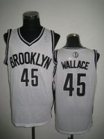 Jerseys Factory Cheap Nets #45 Gerald Wallace White Home Embroid