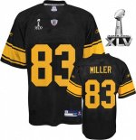 Jerseys Factory Cheap Steelers #83 Heath Miller Black With Yello