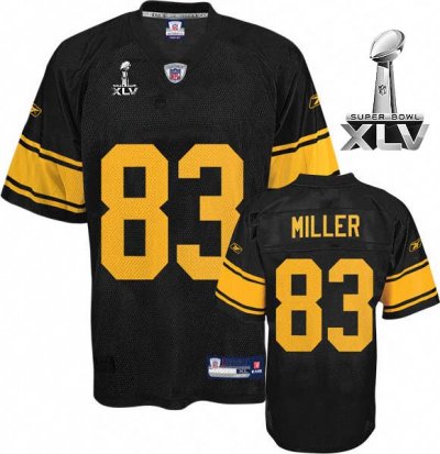 Jerseys Factory Cheap Steelers #83 Heath Miller Black With Yello