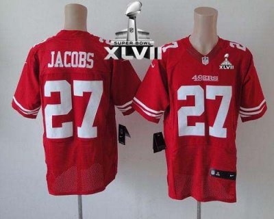Jerseys Factory Cheap Nike 49ers #27 Brandon Jacobs Red Team Col