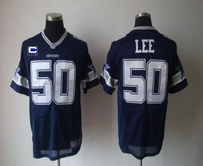 Jerseys Factory Cheap Nike Cowboys #50 Sean Lee Navy Blue Team C