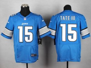Jerseys Factory Cheap Nike Lions #15 Golden Tate III Blue Team C