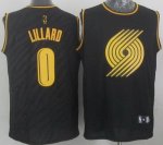 Jerseys Factory Cheap Blazers #0 Damian Lillard Black Precious M