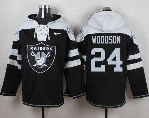 Jerseys Factory Cheap Nike Raiders #24 Charles Woodson Black Pla