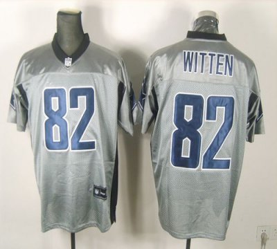 Jerseys Factory Cheap Cowboys #82 Jason Witten Grey Shadow Stitc