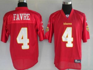 Jerseys Factory Cheap Vikings #4 Brett Favre Red Stitched NFL Je