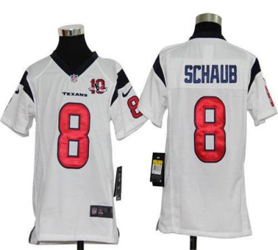 Jerseys Factory Cheap Nike Texans #8 Matt Schaub White With 10th