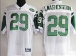 Jerseys Factory Cheap Jets #29 Leon Washington Stitched White NF