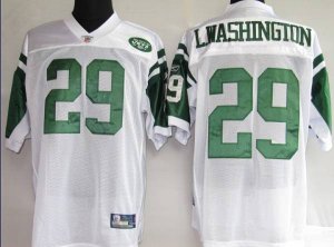 Jerseys Factory Cheap Jets #29 Leon Washington Stitched White NF