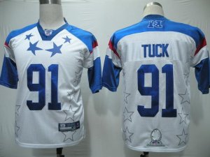 Jerseys Factory Cheap Giants #91 Justin Tuck 2011 White and Blue
