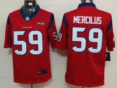 Jerseys Factory Cheap Nike Texans #59 Whitney Mercilus Red Alter
