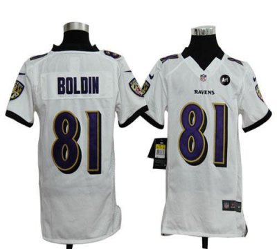 Jerseys Factory Cheap Nike Ravens #81 Anquan Boldin White With A