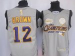 Jerseys Factory Cheap Lakers #12 Shannon Brown Grey 2010 NBA Fin