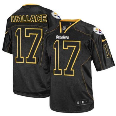Jerseys Factory Cheap Nike Steelers #17 Mike Wallace Lights Out