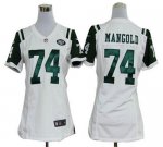 Jerseys Factory Cheap Nike Jets #74 Nick Mangold White Women's E