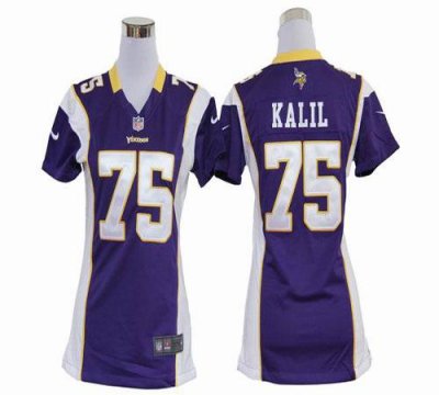 Jerseys Factory Cheap Nike Vikings #75 Matt Kalil Purple Team Co