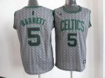 Jerseys Factory Cheap Celtics #5 Kevin Garnett Grey Static Fashi