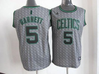 Jerseys Factory Cheap Celtics #5 Kevin Garnett Grey Static Fashi