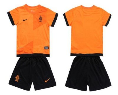 Jerseys Factory Cheap Holland Blank 2012/2013 Orange Home Kid So