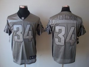 Jerseys Factory Cheap Nike Raiders #34 Bo Jackson Grey Shadow Me