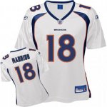 Jerseys Factory Cheap Broncos #18 Peyton Manning White Women's T
