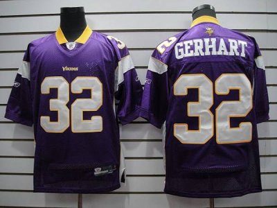 Jerseys Factory Cheap Vikings #32 Toby Gerhart Purple Stitched N