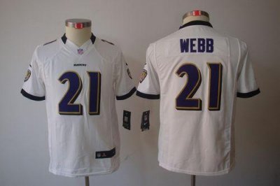 Jerseys Factory Cheap Nike Ravens #21 Lardarius Webb White Youth