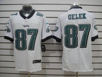Jerseys Factory Cheap Nike Eagles #87 Brent Celek White Men's Em