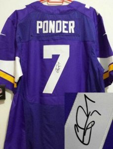 Jerseys Factory Cheap Nike Vikings #7 Christian Ponder Purple Te