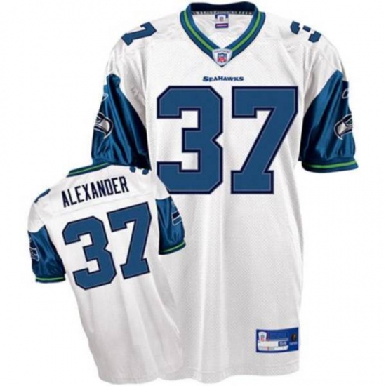 Jerseys Factory Cheap Seahawks #37 Shaun Alexander White Stitche - Click Image to Close