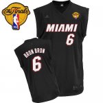 Jerseys Factory Cheap Heat Finals Patch #6 LeBron James Black Br