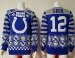 Jerseys Factory Cheap Nike Colts #12 Andrew Luck Royal Blue/Whit