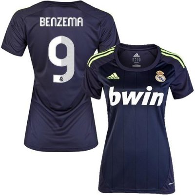 Jerseys Factory Cheap Women's Real Madrid #9 Karim Benzema Away