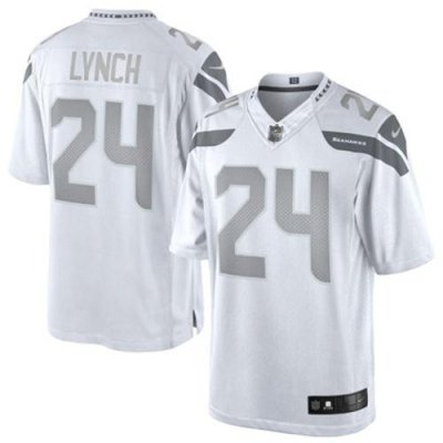 Jerseys Factory Cheap Nike Seahawks #24 Marshawn Lynch White Men