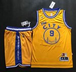 Jerseys Factory Cheap Warriors #9 Andre Iguodala Gold Throwback