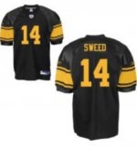 Jerseys Factory Cheap Steelers #14 Limas Sweed Black With Yellow