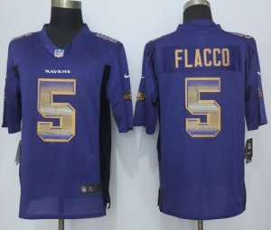 Jerseys Factory Cheap Nike Ravens #5 Joe Flacco Purple Team Colo