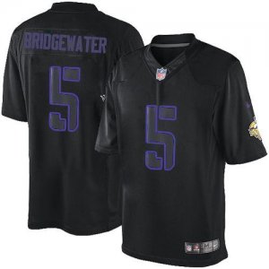 Jerseys Factory Cheap Nike Vikings #5 Teddy Bridgewater Black Me