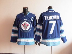 Jerseys Factory Cheap Jets #7 Keith Tkachuk Embroidered Dark Blu
