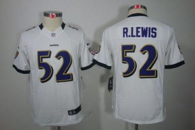 Jerseys Factory Cheap Nike Ravens #52 Ray Lewis White Youth Embr