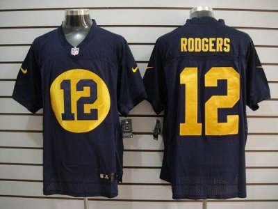 Jerseys Factory Cheap Nike Packers #12 Aaron Rodgers Navy Blue A