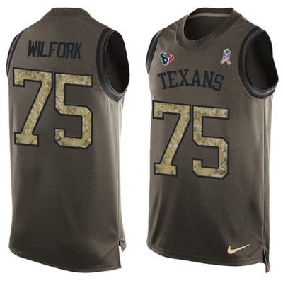 Jerseys Factory Cheap Nike Texans #75 Vince Wilfork Green Men's