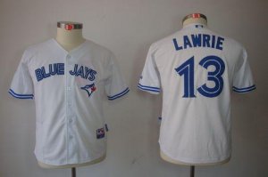 Jerseys Factory Cheap Blue Jays #13 Brett Lawrie White New Cool