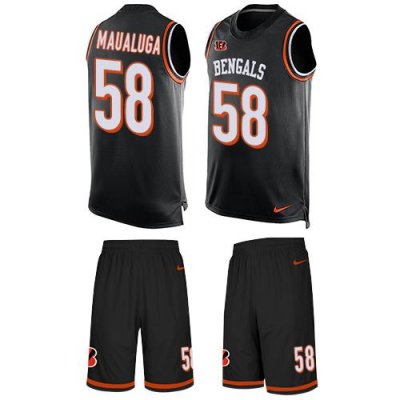 Jerseys Factory Cheap Nike Bengals #58 Rey Maualuga Black Team C