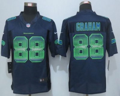 Jerseys Factory Cheap Nike Seahawks #88 Jimmy Graham Steel Blue